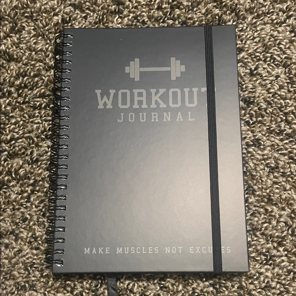 Black Workout Journal with Elastic Band